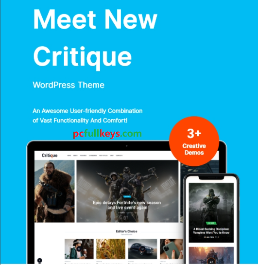 Critique – Magazine, Newspaper WordPress Theme